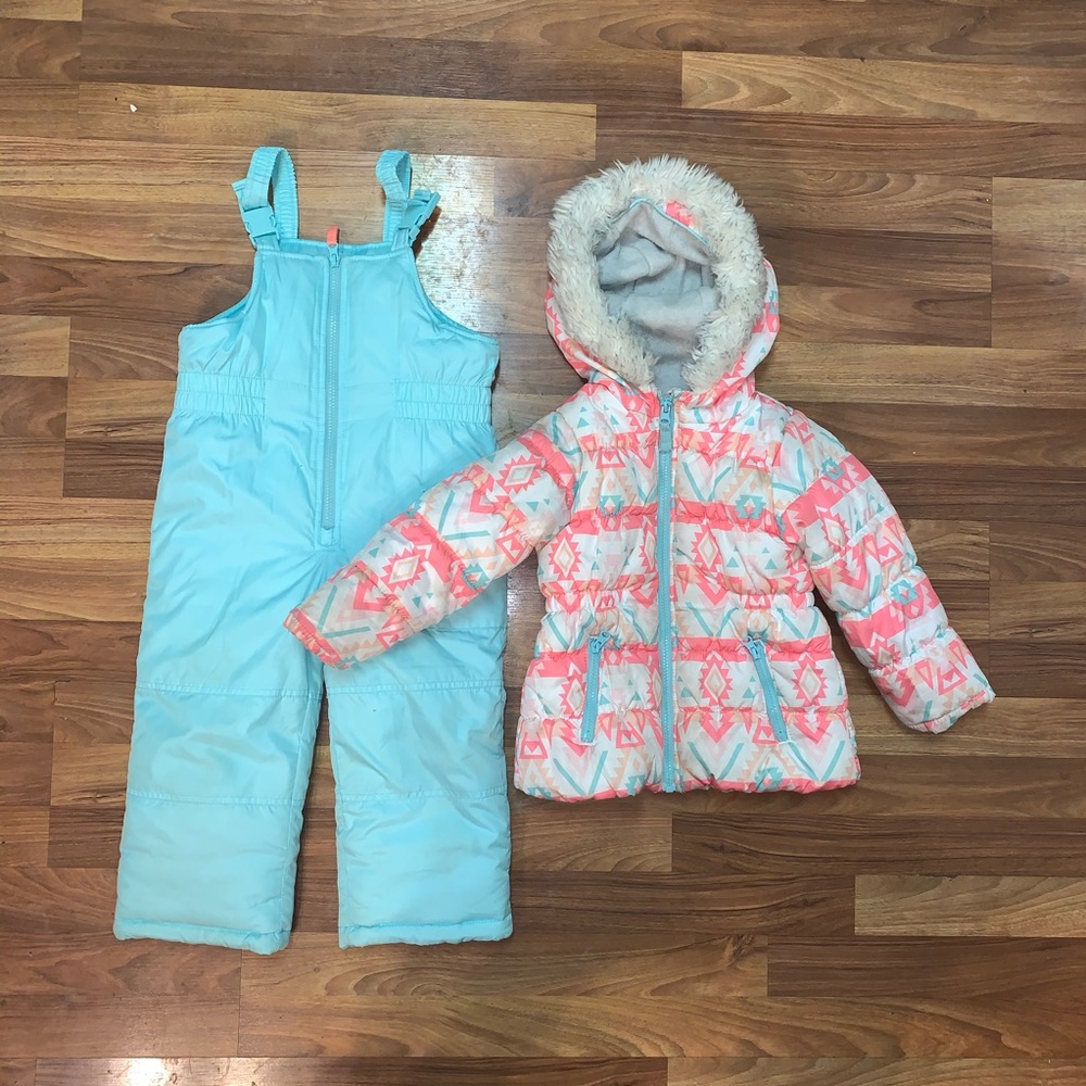 Toddler Girls Snow Pants & Jacket Set | Size 4T